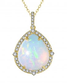 PEAR OPAL DIAMOND PENDANT (TP2877)