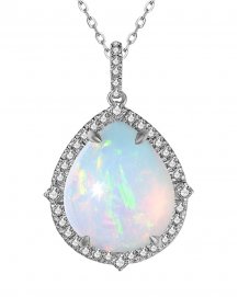 PEAR OPAL DIAMOND PENDANT (TP2877)