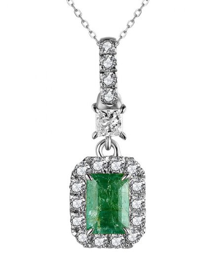 EMERALD CUT DIAMOND PENDANT (TP2825)