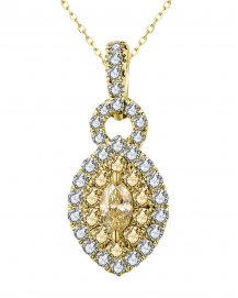 MULTI TONE MARQUISE DIAMOND PENDANT (TP2829)