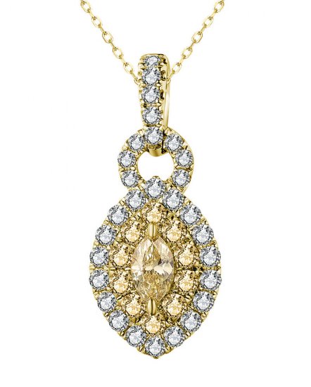 MULTI TONE MARQUISE DIAMOND PENDANT (TP2829)