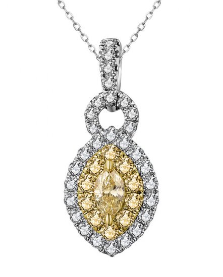 MULTI TONE MARQUISE DIAMOND PENDANT (TP2829)