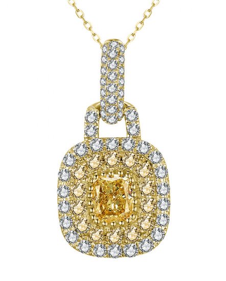MULTI TONE CUSHION DIAMOND PENDANT (TP2836)