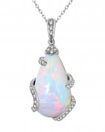 PEAR OPAL DIAMOND PENDANT (TP2843)