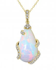 PEAR OPAL DIAMOND PENDANT (TP2843)