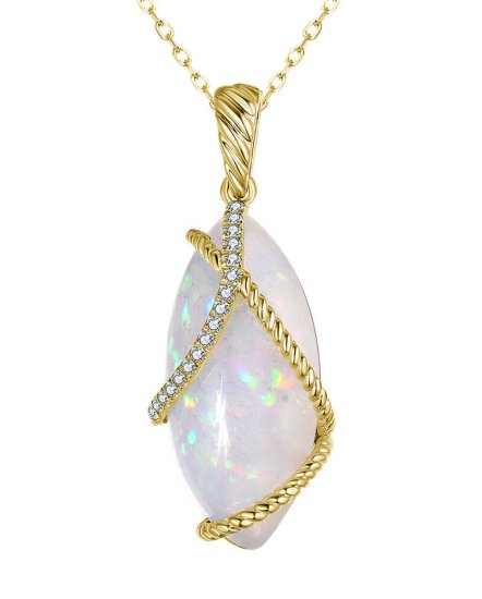 MARQUISE OPAL DIAMOND PENDANT (TP2844)