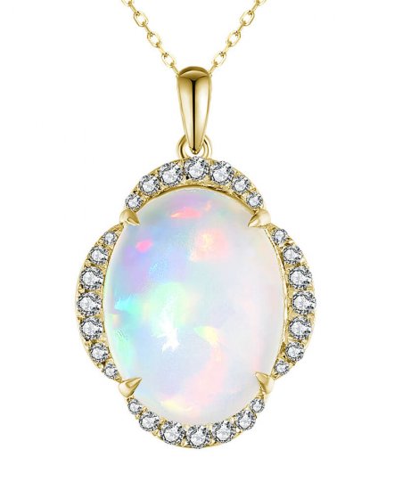 OVAL OPAL DIAMOND PENDANT (TP2845)