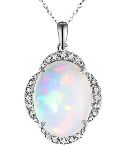 OVAL OPAL DIAMOND PENDANT (TP2845)