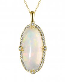 OVAL OPAL DIAMOND PENDANT (TP2847)
