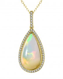 PEAR OPAL DIAMOND PENDANT (TP2848)