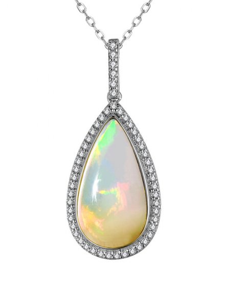 PEAR OPAL DIAMOND PENDANT (TP2848)