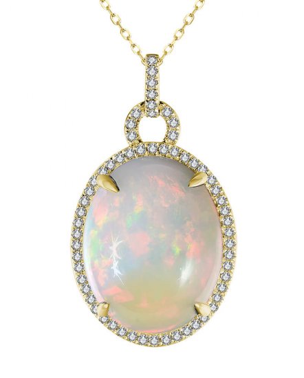OVAL OPAL DIAMOND PENDANT (TP2853)