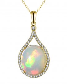 OVAL OPAL DIAMOND PENDANT (TP2855)