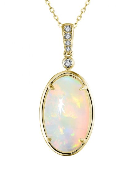 OVAL OPAL DIAMOND PENDANT (TP2856)