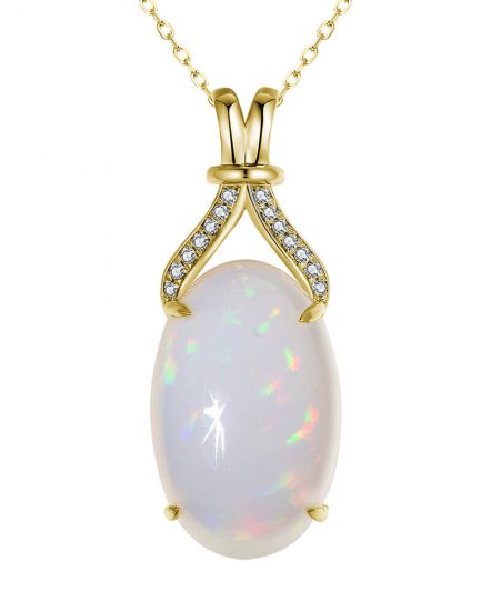 OVAL OPAL DIAMOND PENDANT (TP2857)