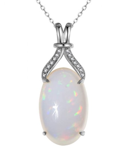 OVAL OPAL DIAMOND PENDANT (TP2857)