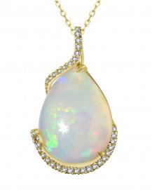 PEAR OPAL DIAMOND PENDANT (TP2864)
