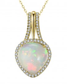 PEAR OPAL DIAMOND PENDANT (TP2868)