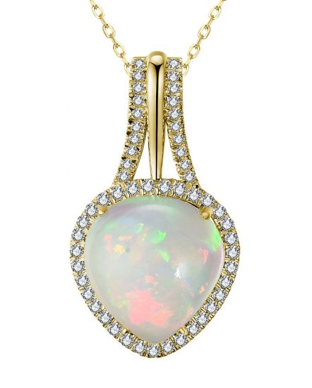 PEAR OPAL DIAMOND PENDANT (TP2868)