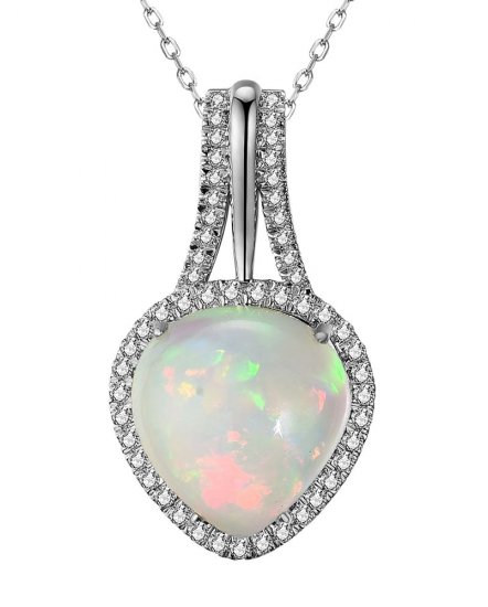 PEAR OPAL DIAMOND PENDANT (TP2868)