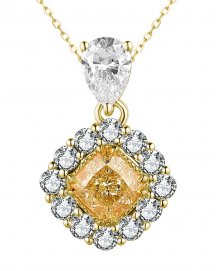 MULTI TONE CUSHION DIAMOND PENDANT (TP2871)