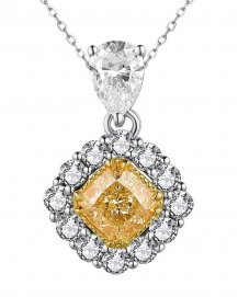MULTI TONE CUSHION DIAMOND PENDANT (TP2871)