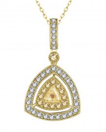 MULTI TONE TRIANGLE DIAMOND PENDANT (TP2872)