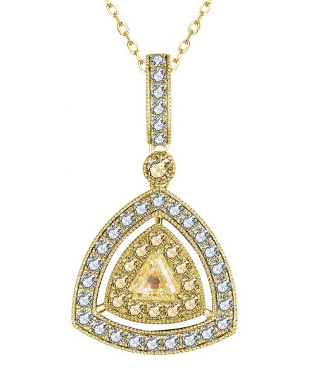 MULTI TONE TRIANGLE DIAMOND PENDANT (TP2872)