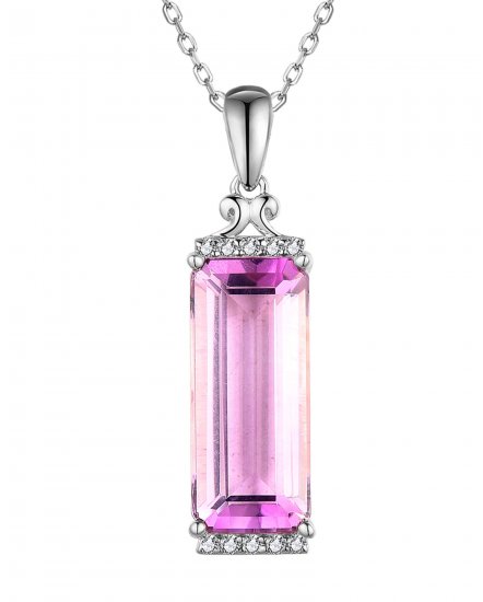 AMETHYST DIAMOND PENDANT (TP2874)