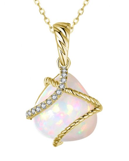 PEAR OPAL DIAMOND PENDANT (TP2875)