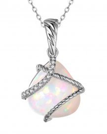 PEAR OPAL DIAMOND PENDANT (TP2875)