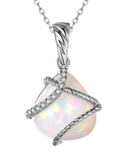 PEAR OPAL DIAMOND PENDANT (TP2875)
