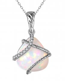 PEAR OPAL DIAMOND PENDANT (TP2875)