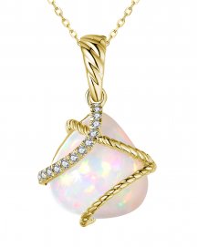 PEAR OPAL DIAMOND PENDANT (TP2875)