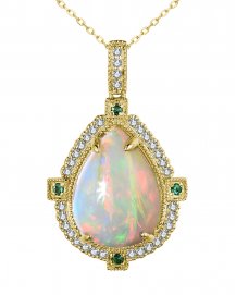 PEAR OPAL DIAMOND PENDANT (TP2876)