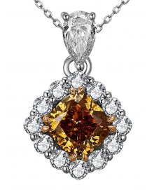 MULTI TONE CUSHION DIAMOND PENDANT (TP2886)