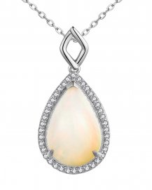PEAR OPAL DIAMOND PENDANT (TP2888)