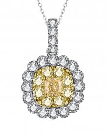 MULTI TONE RADIANT DIAMOND PENDANT (TP2891)