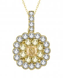 MULTI TONE RADIANT DIAMOND PENDANT (TP2891)