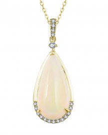 PEAR OPAL DIAMOND PENDANT (TP2894)
