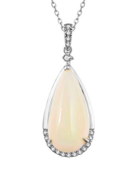 PEAR OPAL DIAMOND PENDANT (TP2894)