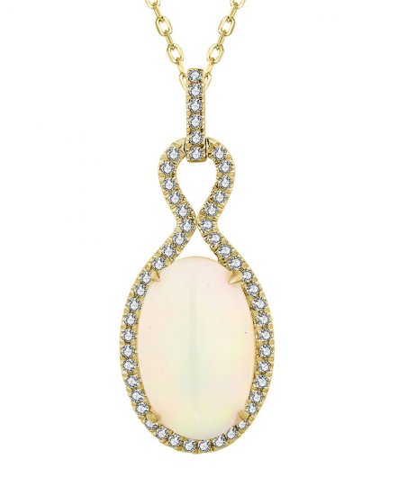 OVAL OPAL DIAMOND PENDANT (TP2896)
