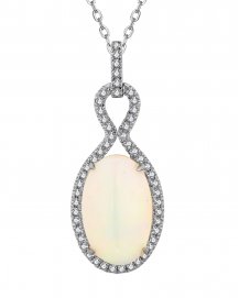 OVAL OPAL DIAMOND PENDANT (TP2896)