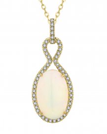 OVAL OPAL DIAMOND PENDANT (TP2896)