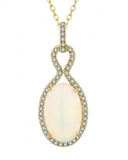 OVAL OPAL DIAMOND PENDANT (TP2896)