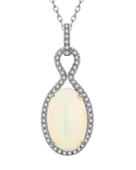 OVAL OPAL DIAMOND PENDANT (TP2896)