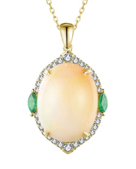 OVAL OPAL DIAMOND PENDANT (TP2897)