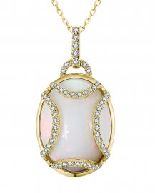OVAL OPAL DIAMOND PENDANT (TP2898)