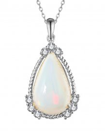 PEAR OPAL DIAMOND PENDANT (TP2908)