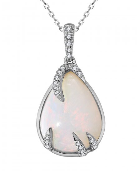 PEAR OPAL DIAMOND PENDANT (TP2909)